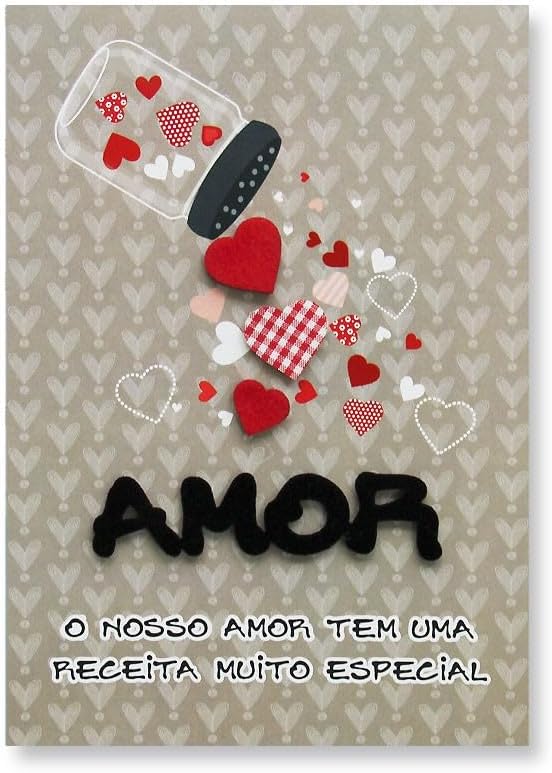 cartão artesanal amor no potinho